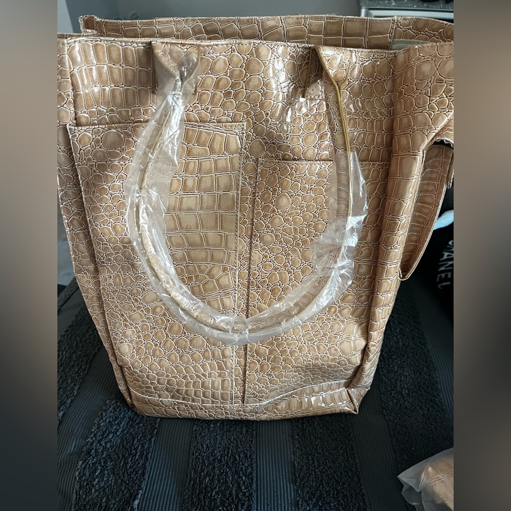 Faux Croc Tote